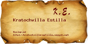 Kratochvilla Estilla névjegykártya